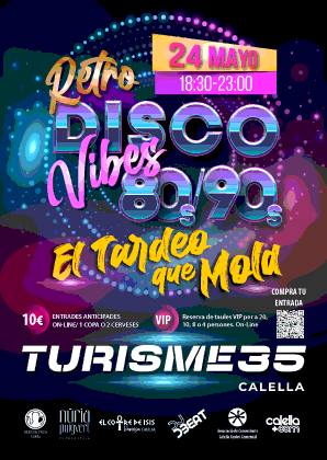 Flyer-retro-disco-party-abril 24 de mayo tardeo retro disco vibes calella en turisme 35